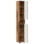 vidaXL Cabinet de salle de bain Bois Ancien 30 5 x 30 x 195 cm