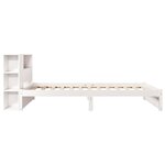 vidaXL Lit bibliothèque sans matelas blanc 100x200 cm bois pin massif