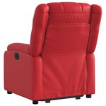 vidaXL Fauteuil inclinable électrique rouge similicuir