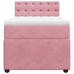 vidaXL Sommier à lattes de lit et matelas Rose 80x200 cm Velours