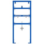 vidaXL Support mural de salle de bain Bleu 50 x 17.5 x 136 cm Acier
