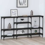 vidaXL Table console Chêne noir 160 x 29 x 80 cm Bois d'ingénierie