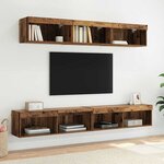 vidaXL Meubles TV muraux Panama 2 Pièces Bois ancien 100 x 30 x 30 cm