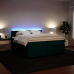 vidaXL Sommier à lattes de lit et matelas Vert foncé 200x200cm Velours