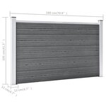 vidaXL Clôture de jardin WPC 353x106 cm Gris