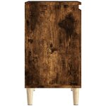 vidaXL Meuble d'évier chêne fumé 58x33x60 cm bois d'ingénierie