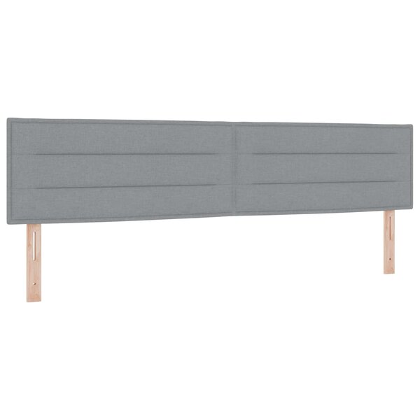 vidaXL Tête de lit LED avec tête de lit Gris clair 200 cm Polyester