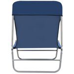 vidaXL Chaises longues pliables 2 Pièces Acier et tissu Bleu