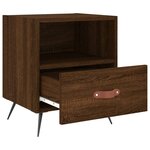 vidaXL Tables de chevet 2 Pièces chêne marron 40x35x47 5 cm