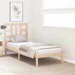 vidaXL Cadre de lit sans matelas 75x190 cm bois massif