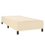 vidaXL Sommier à lattes de lit et matelas et LED Crème 90x190 cm Tissu