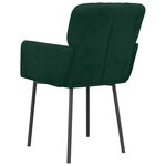 vidaXL Chaises à manger lot de 2 Vert foncé Velours