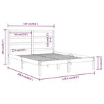 vidaXL Cadre de lit Blanc Bois de pin massif 120x200 cm