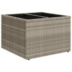 vidaXL Salon de jardin 5 Pièces avec coussins gris clair résine tressée