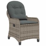 vidaXL Fauteuil inclinable Gris 56 x 66 x 95 cm polyrotin