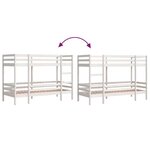 vidaXL Lit superposé Blanc 80x200 cm Bois de pin massif
