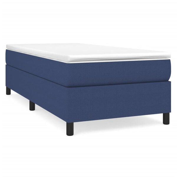 vidaXL Sommier à lattes de lit avec matelas Bleu 80x200 cm Tissu