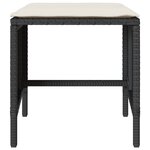 vidaXL Salon de jardin 4 Pièces avec coussins noir résine tressée