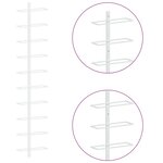 vidaXL Casier à vin mural pour 10 bouteilles 2 Pièces Blanc Métal