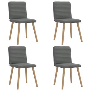 vidaXL Chaises à manger lot de 4 gris foncé tissu