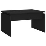 vidaXL Table basse Noir 68x50x38 cm Aggloméré