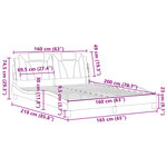 vidaXL Cadre de lit sans matelas noir 160x200 cm similicuir