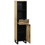 vidaXL Cabinet de Salle de Bain avec étagère Marron 38 x 33 x 160 cm