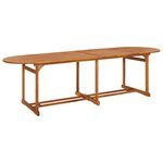 vidaXL Ensemble à manger de jardin 11 Pièces 280x90x75 cm bois d'acacia
