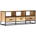 vidaXL Meuble TV 120x30x45 cm Bois solide de manguier