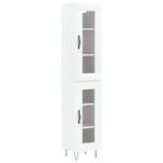 vidaXL Buffet haut Blanc 34 5x34x180 cm Bois d'ingénierie