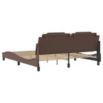 vidaXL Cadre de lit avec tête de lit Marron 180x200 cm Similicuir