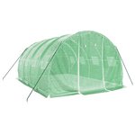 vidaXL Serre avec cadre en acier vert 12 m² 4x3x2 m