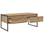 vidaXL Table basse Chêne artisan 100 x 46 x 40 cm Bois d'ingénierie