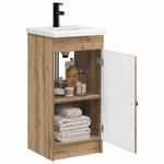 vidaXL Meuble de salle de bain avec évier Chêne artisanal