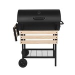 Barbecue fumoir au charbon de bois kentucky noir acier inoxydable