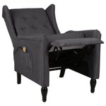 vidaXL Fauteuil de massage inclinable Gris foncé Tissu