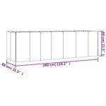 vidaXL Lit surélevé de jardin 280x80x80 cm acier corten