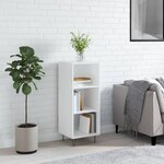 vidaXL Buffet blanc brillant 34 5x32 5x90 cm bois d'ingénierie