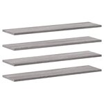 vidaXL Étagères murales 4 Pièces sonoma gris 80x20x1 5 cm bois ingénierie