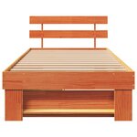 vidaXL Cadre de lit Marron cire 75 x 190 cm Bois massif en pin