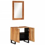 vidaXL Ensemble de meubles de salle de bain 2 Pièces bois massif d'acacia
