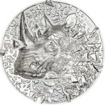 Pièce de monnaie en Argent 20 Dollars g 93.3 (3 oz) Millésime 2025 Silver Burst RHINO (PRÉCOMMANDE)