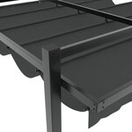vidaXL Tonnelle avec toit rétractable anthracite 3x3 m aluminium