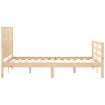 vidaXL Cadre de lit avec tête de lit 120x200 cm bois massif
