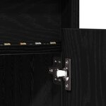 vidaXL Meuble TV avec éclairage LED en Chêne Noir  100x34x50 cm  fabriqué en bois d'ingénierie.