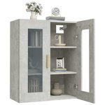 vidaXL Armoire murale suspendue Gris béton 69 5x34x90 cm