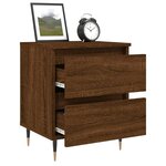 vidaXL Table de chevet chêne marron 40x35x50 cm bois d’ingénierie
