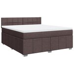 vidaXL Sommier à lattes de lit avec matelas Marron foncé 180x200 cm