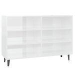 vidaXL Buffet blanc brillant 103 5x35x70 cm bois d'ingénierie