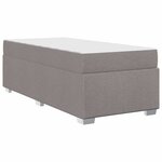 vidaXL Cadre de lit avec matelas Taupe 80 x 200 cm tissu